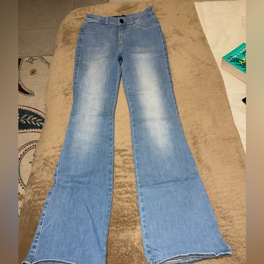 Fitjeans flared Arctic light blue size M
